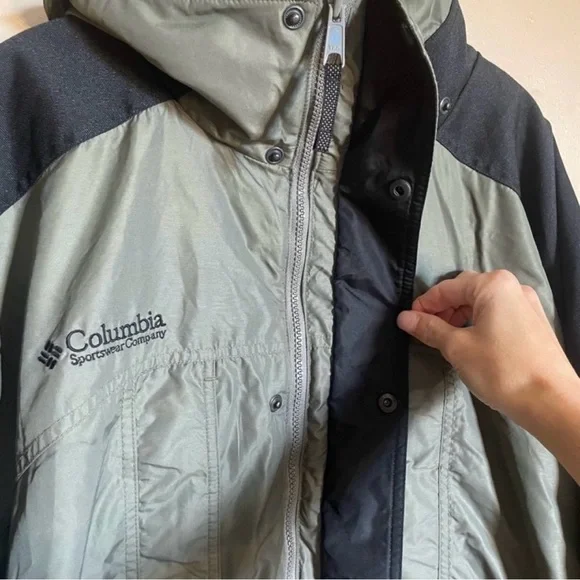 Columbia sportswear army green/black ski winter jacket